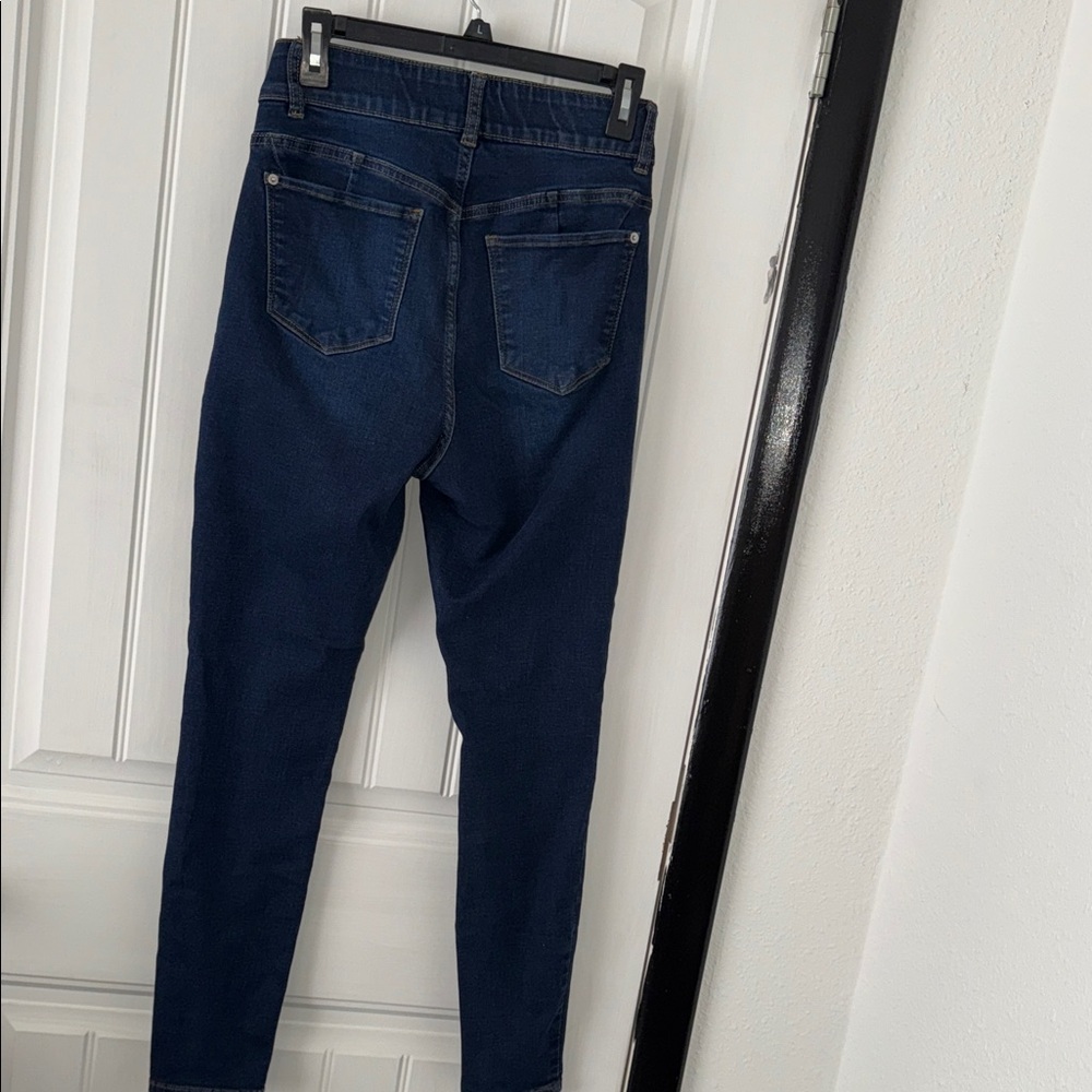 New York & Company Dark Blue Skinny Jeans - Picture 4 of 9